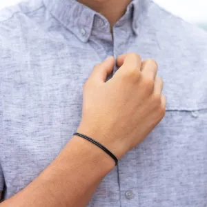 Men's Black Cord Bracelet