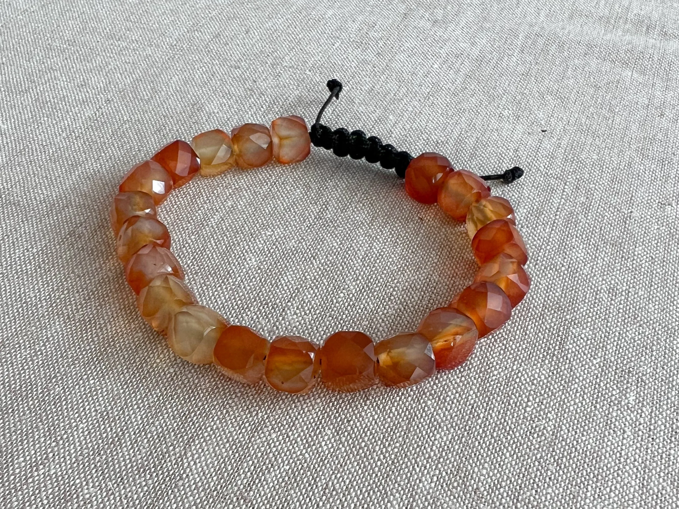 Men's Carnelian Adjustable Bracelet