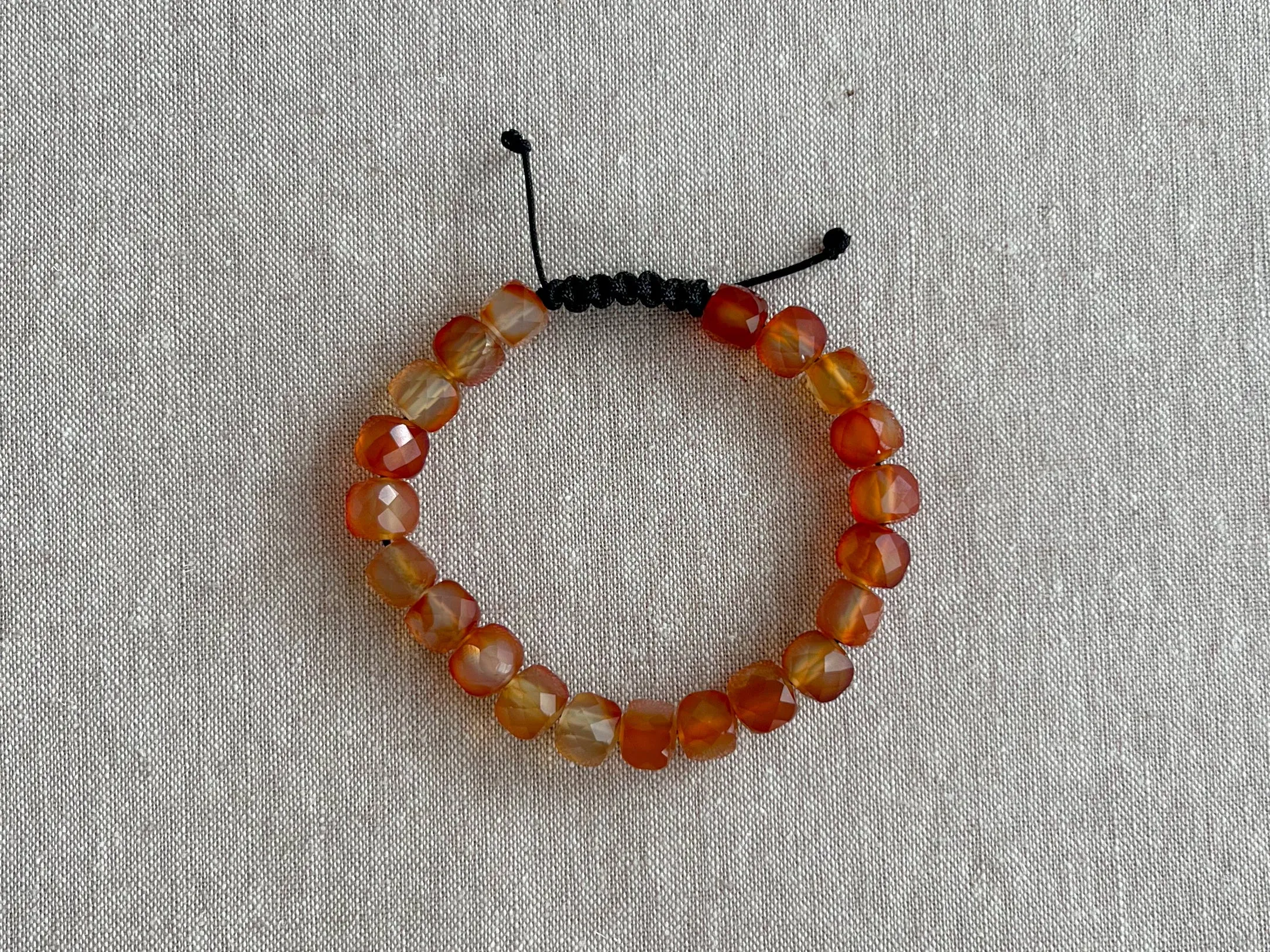 Men's Carnelian Adjustable Bracelet