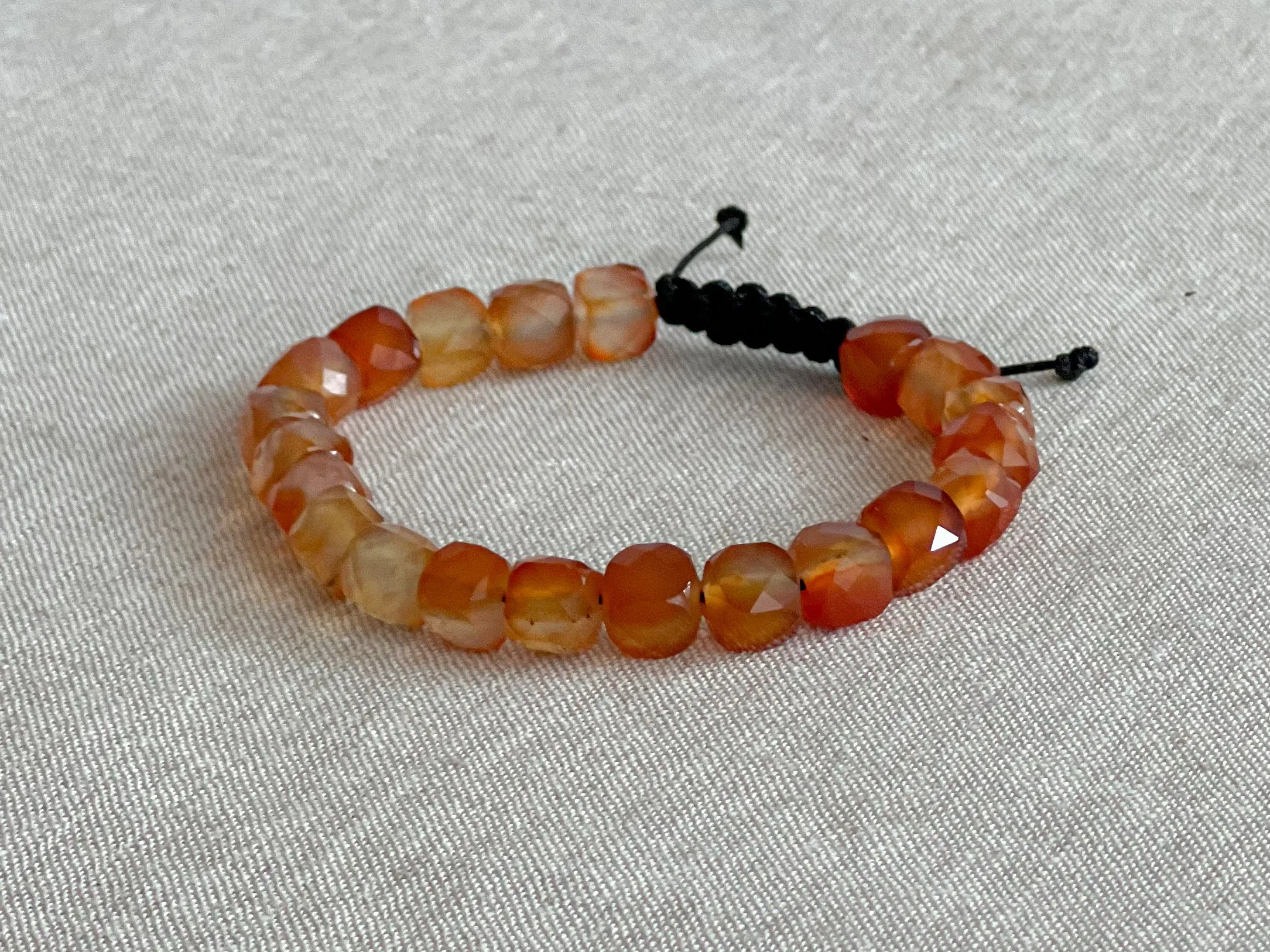 Men's Carnelian Adjustable Bracelet