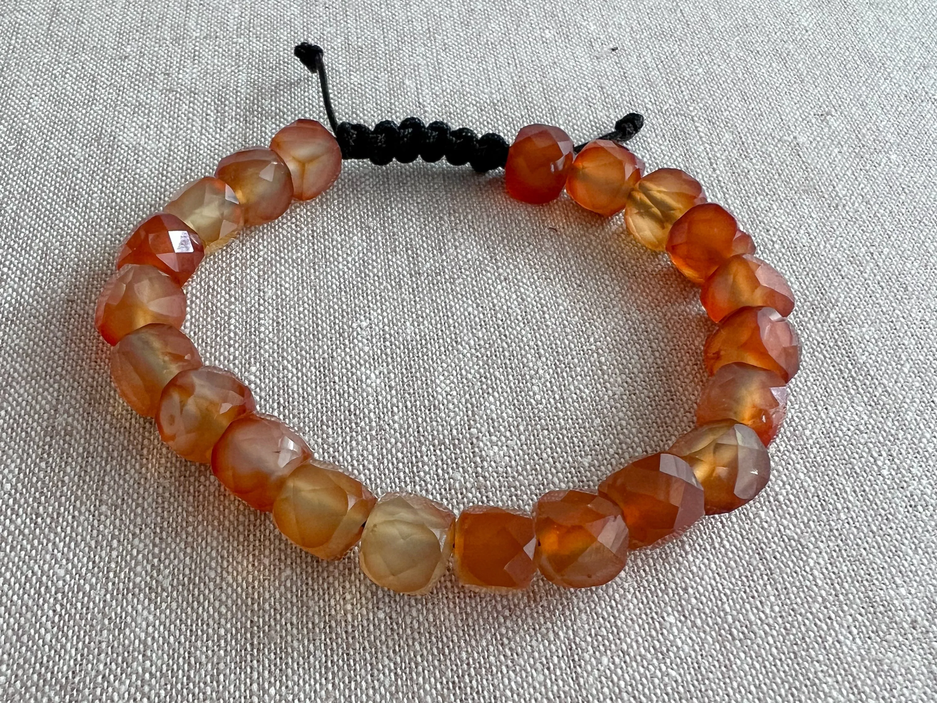 Men's Carnelian Adjustable Bracelet