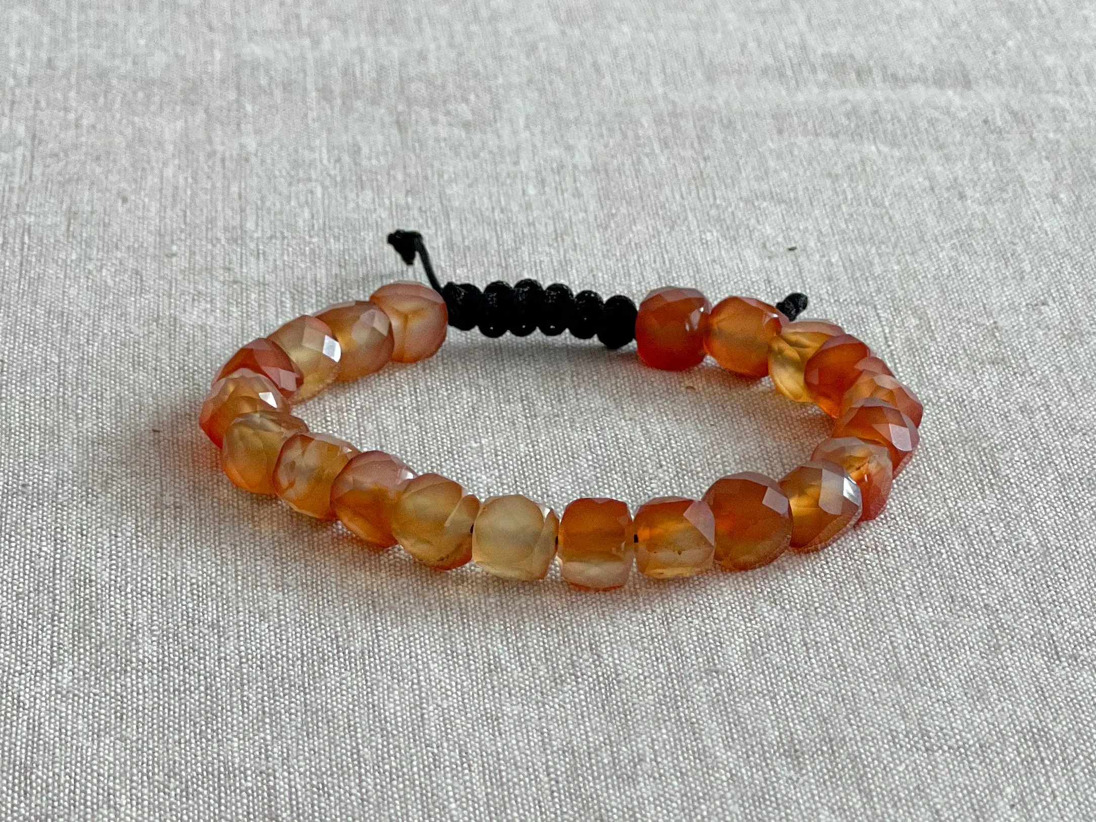 Men's Carnelian Adjustable Bracelet