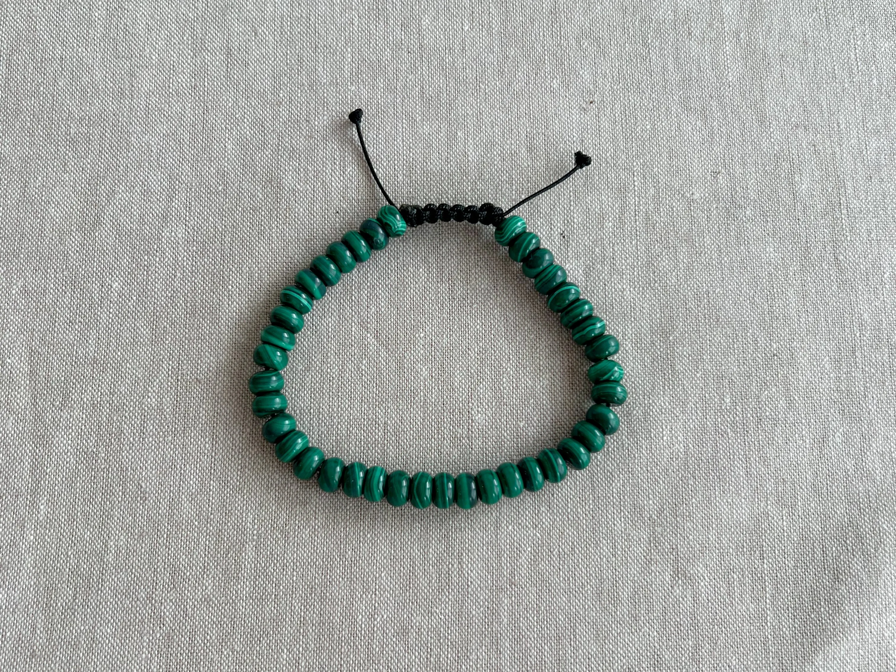 Men's Malachite Adjustable Bracelet