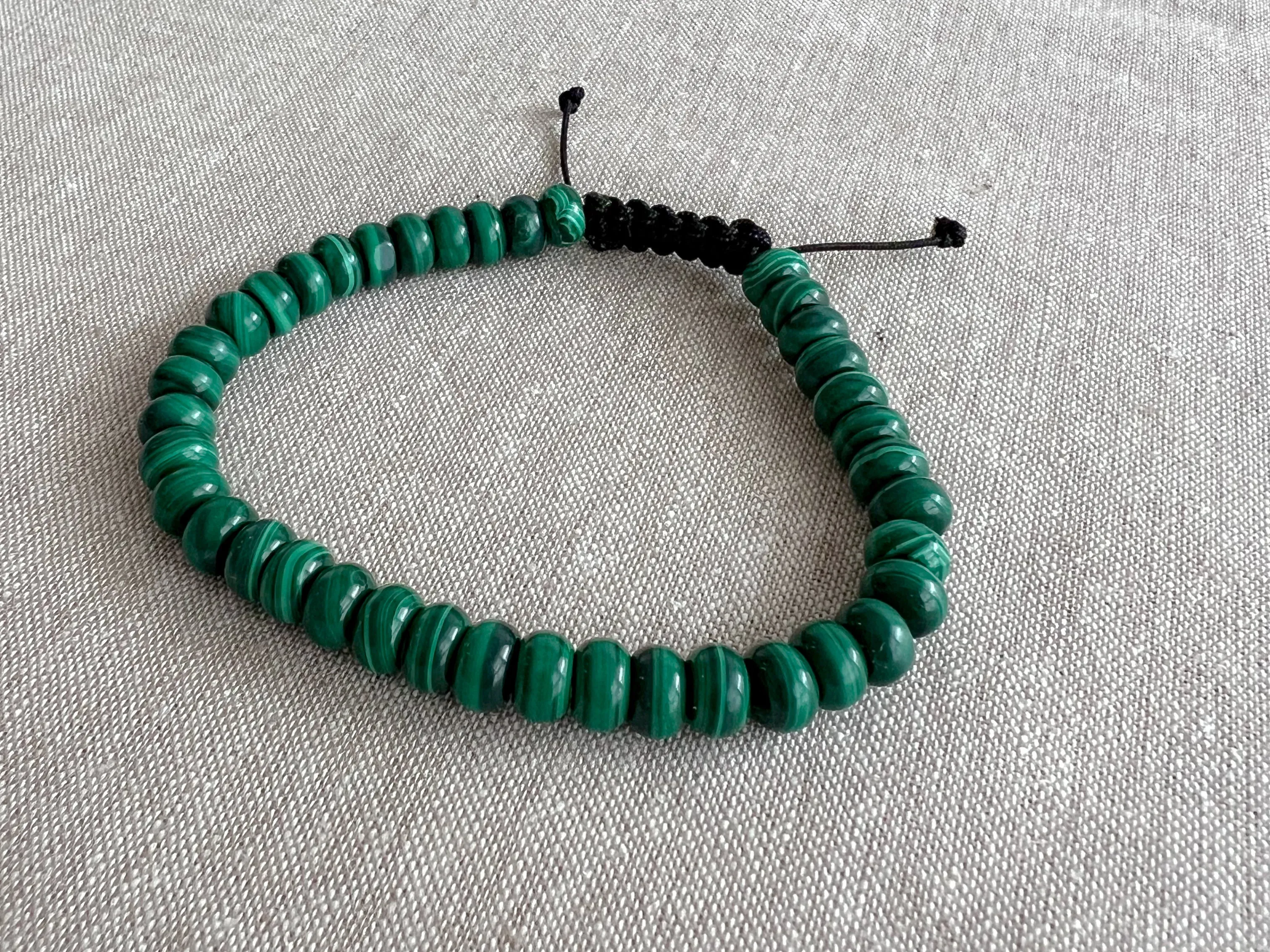Men's Malachite Adjustable Bracelet