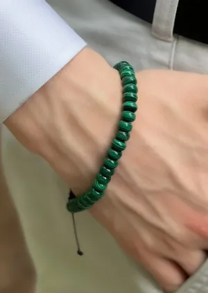 Men's Malachite Adjustable Bracelet
