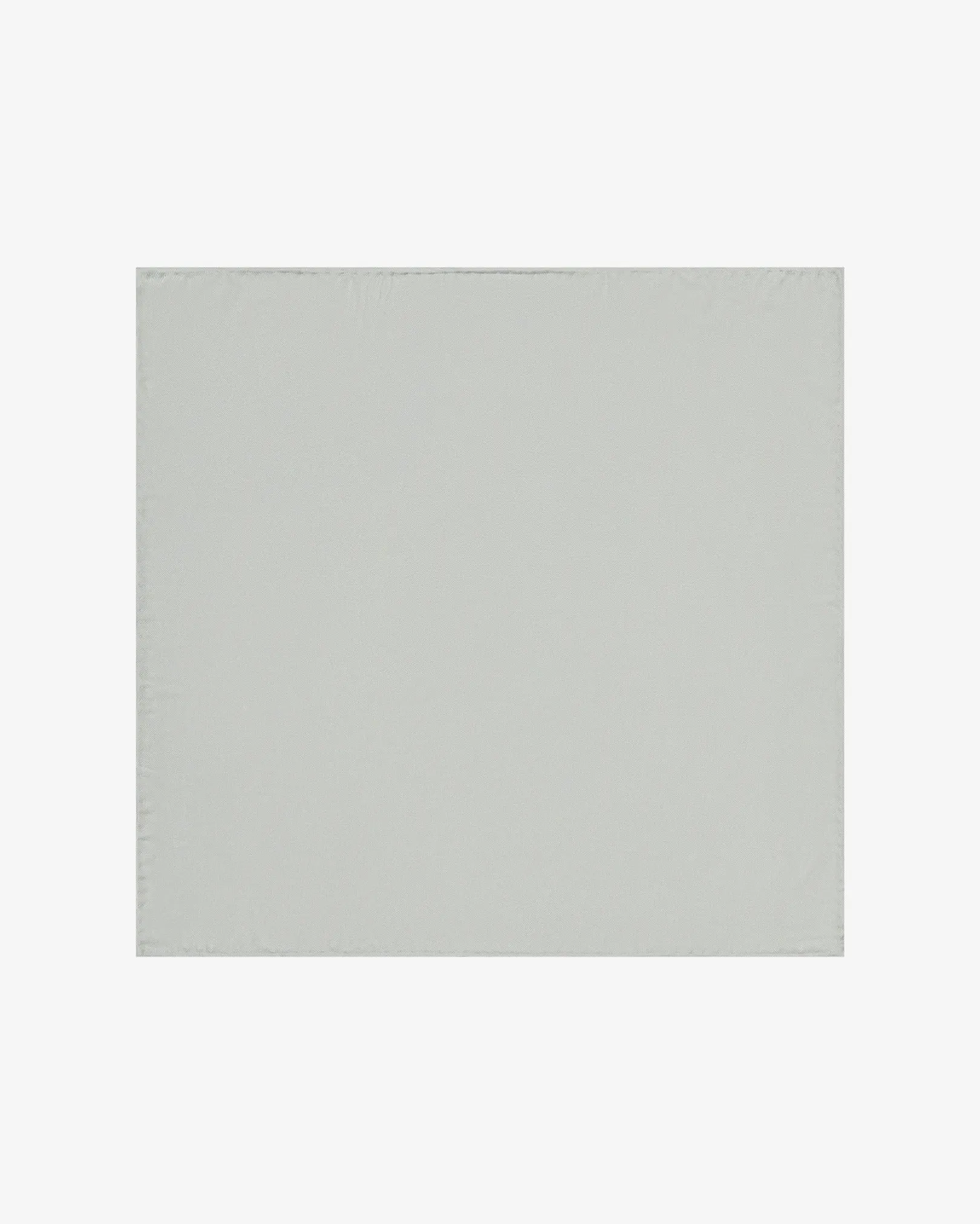 Men's Silk Pocket Square - Silver