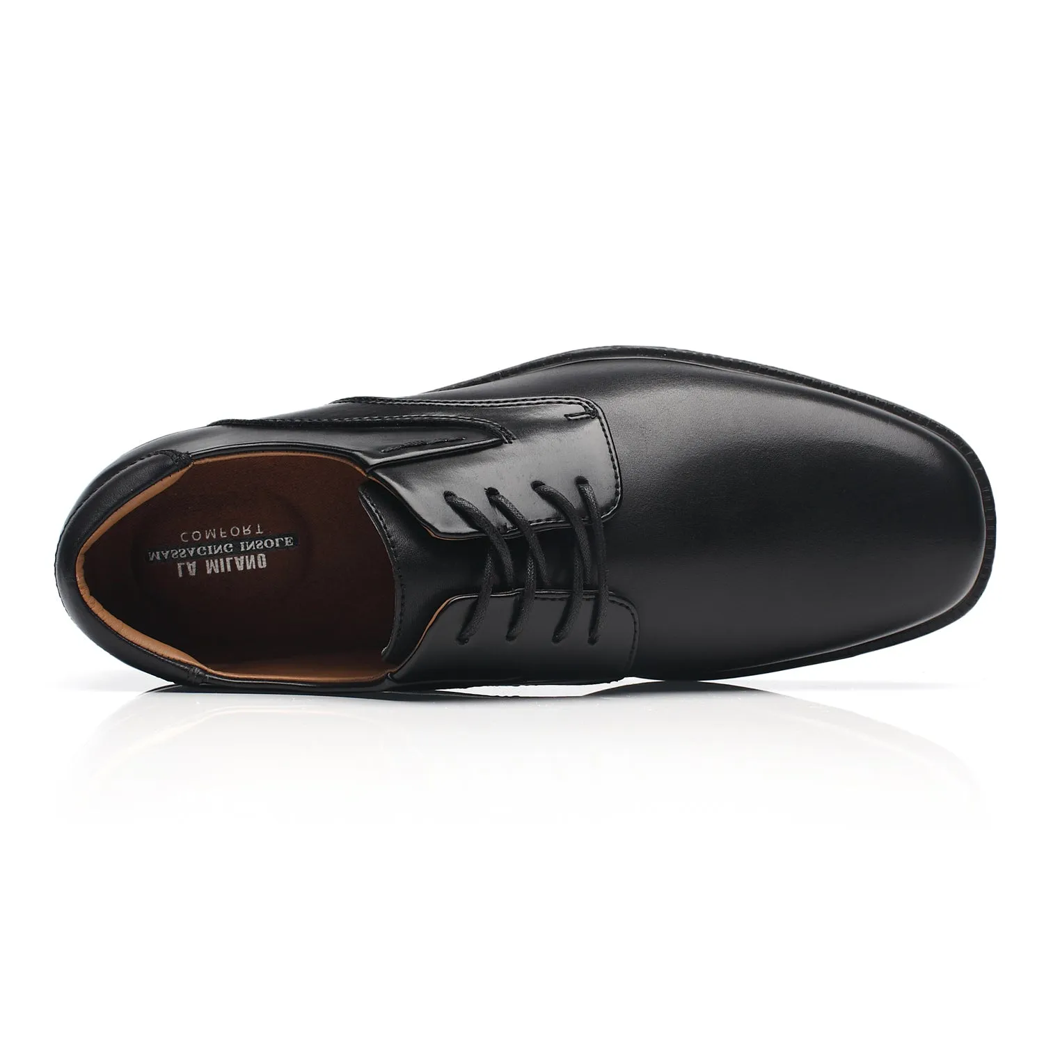 Men's Wide Width Oxford Shoes Wide-2-Black