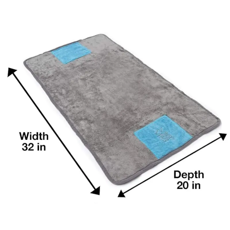Messy Mutts - Microfiber Towel- Med Grey