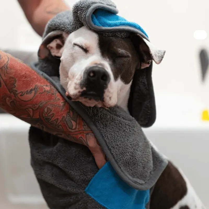 Messy Mutts - Microfiber Towel- Med Grey