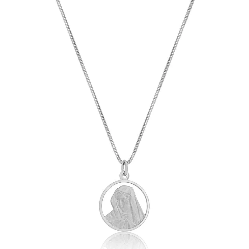 Micro Virgin Mary Medallion