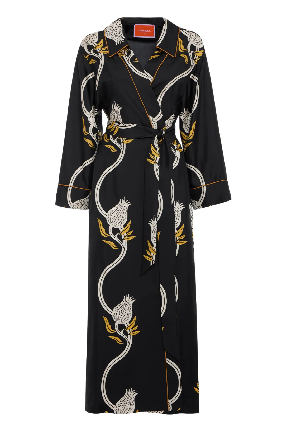 Midnight Dress | Melograno Black & White in Silk Twill
