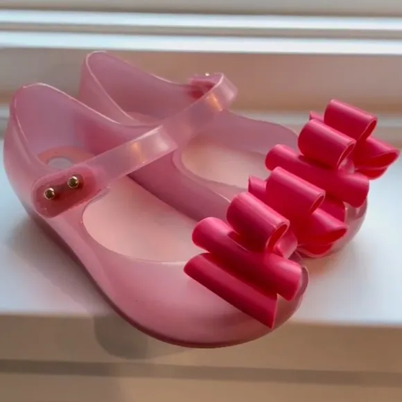 Mini Melissa Mary Janes NWT Bow Pink