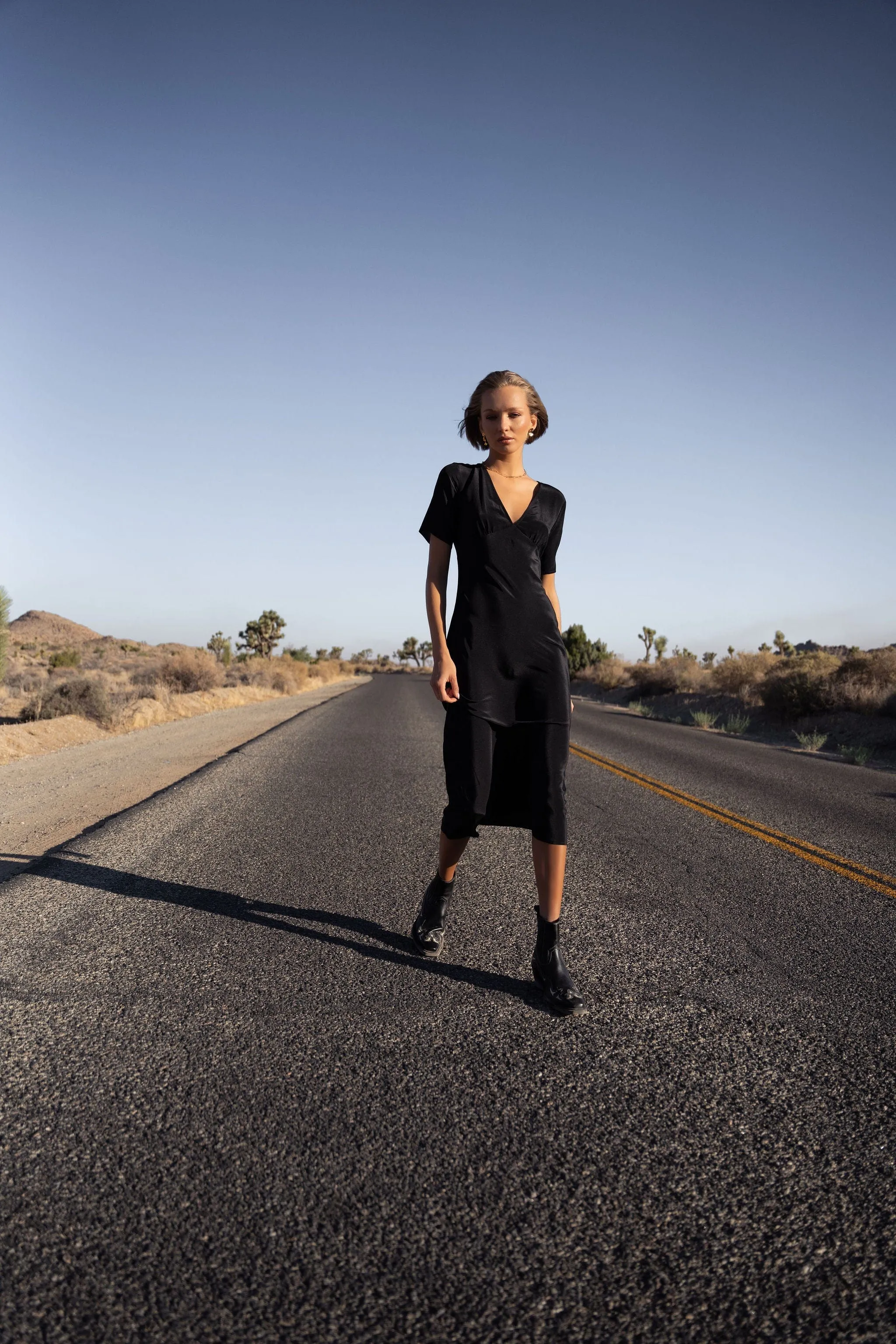 Mira Crepe Bias Dress