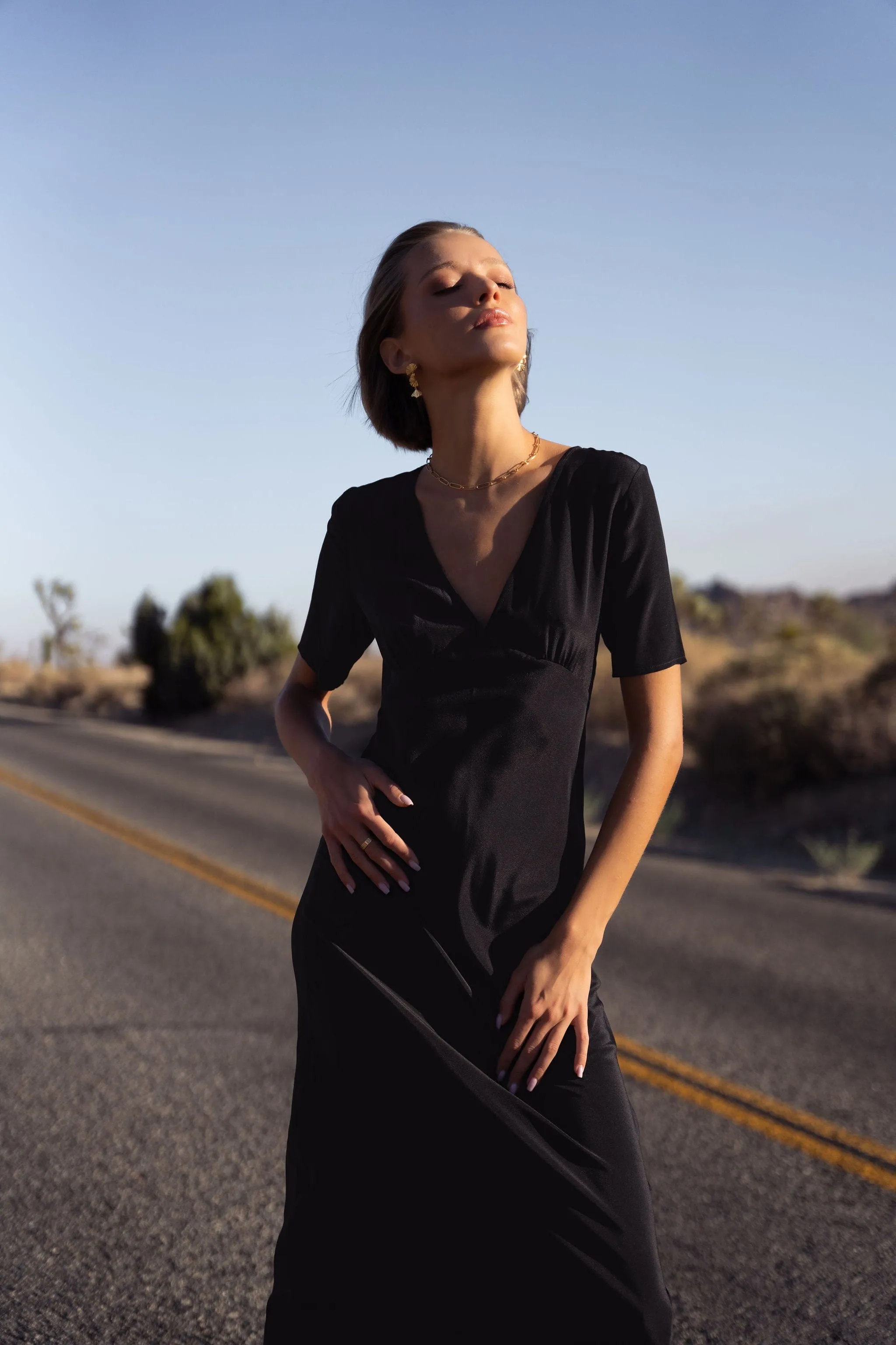 Mira Crepe Bias Dress