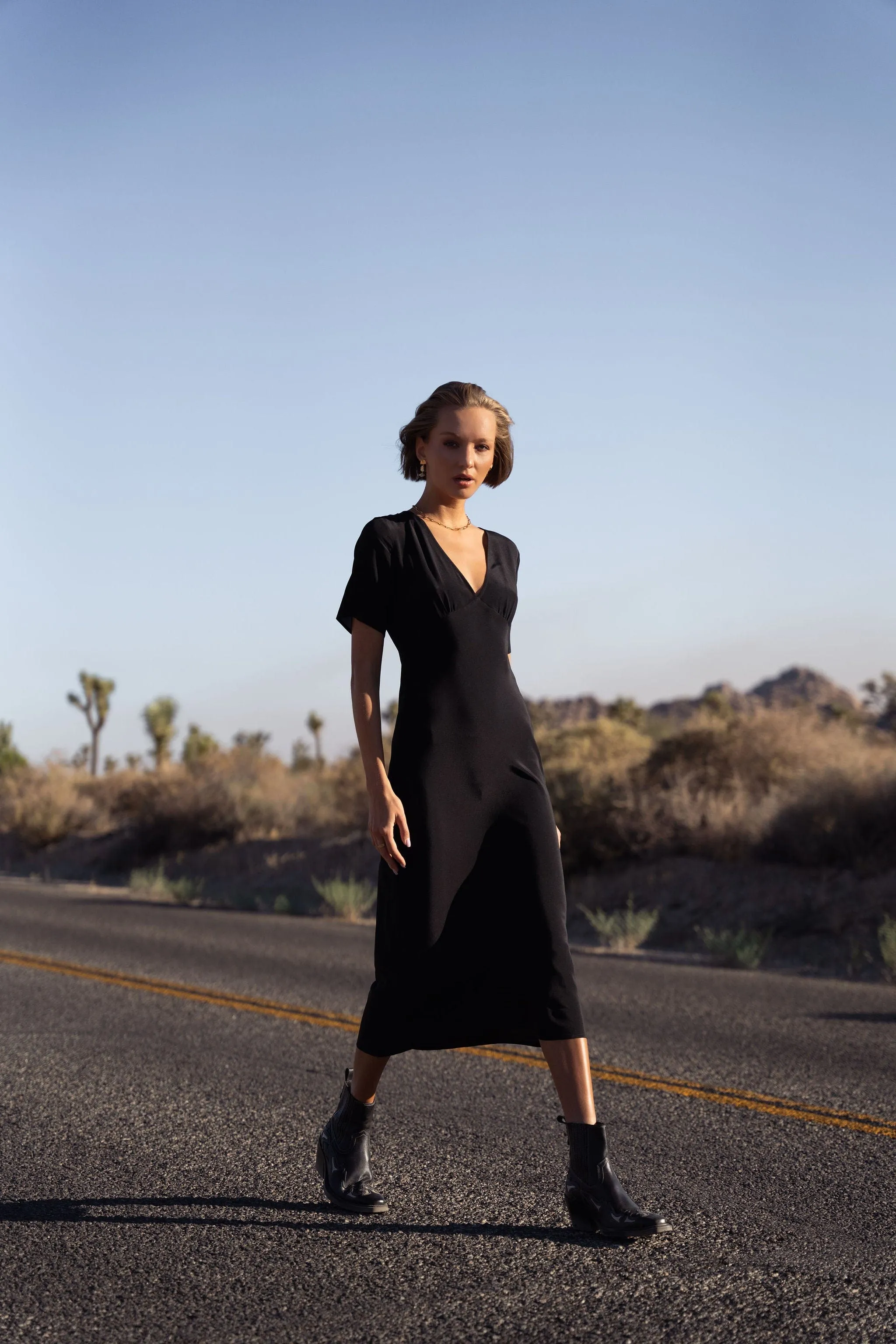 Mira Crepe Bias Dress