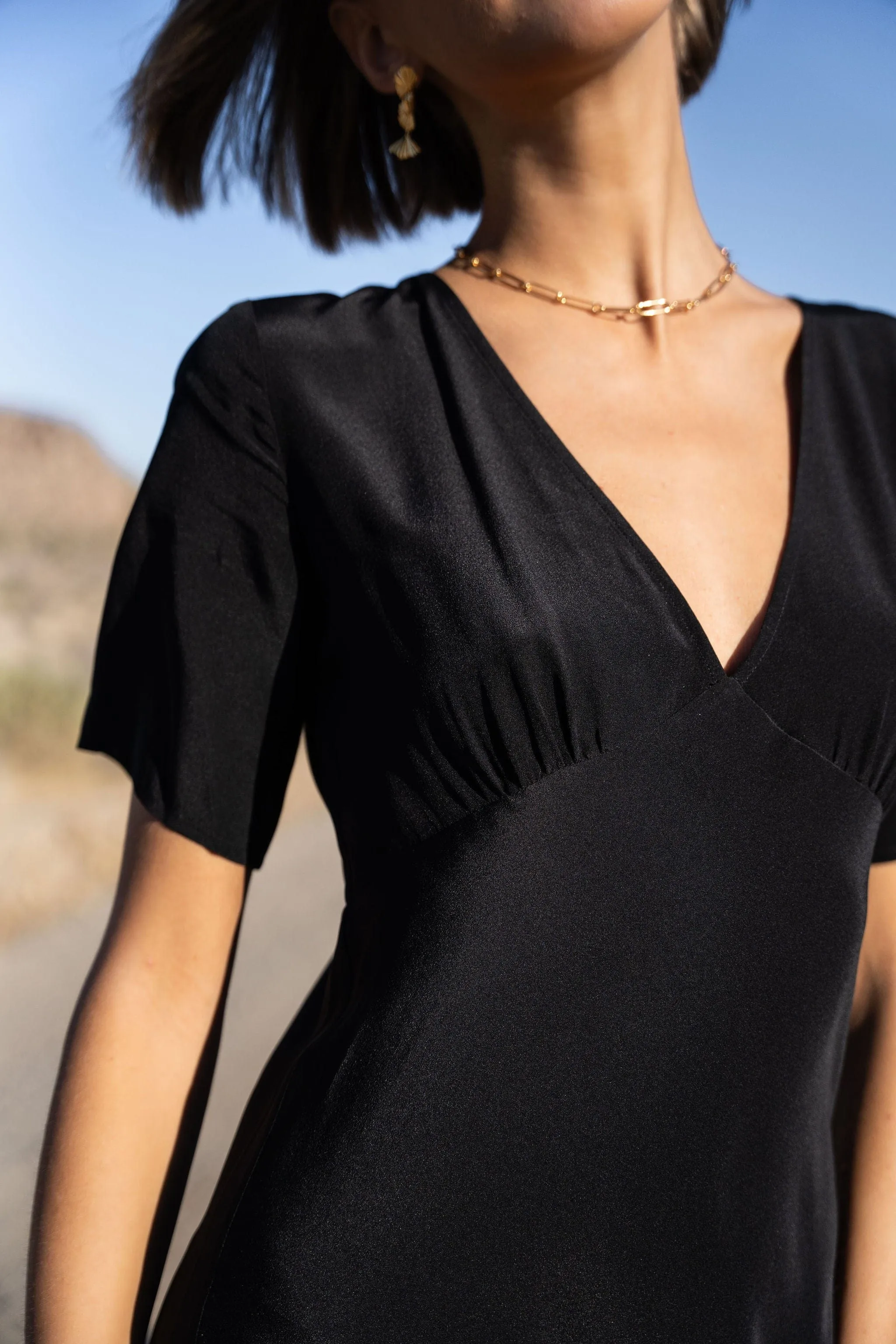 Mira Crepe Bias Dress