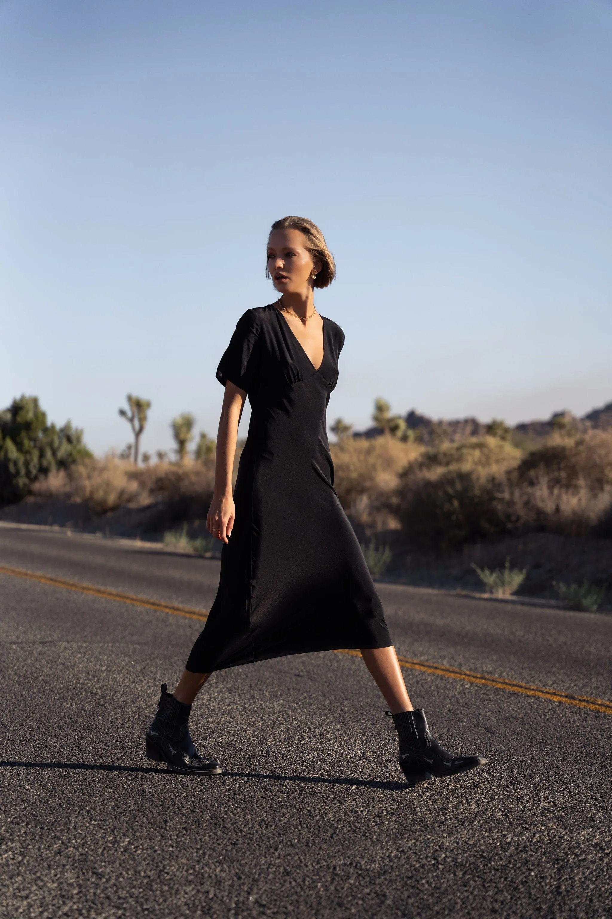 Mira Crepe Bias Dress