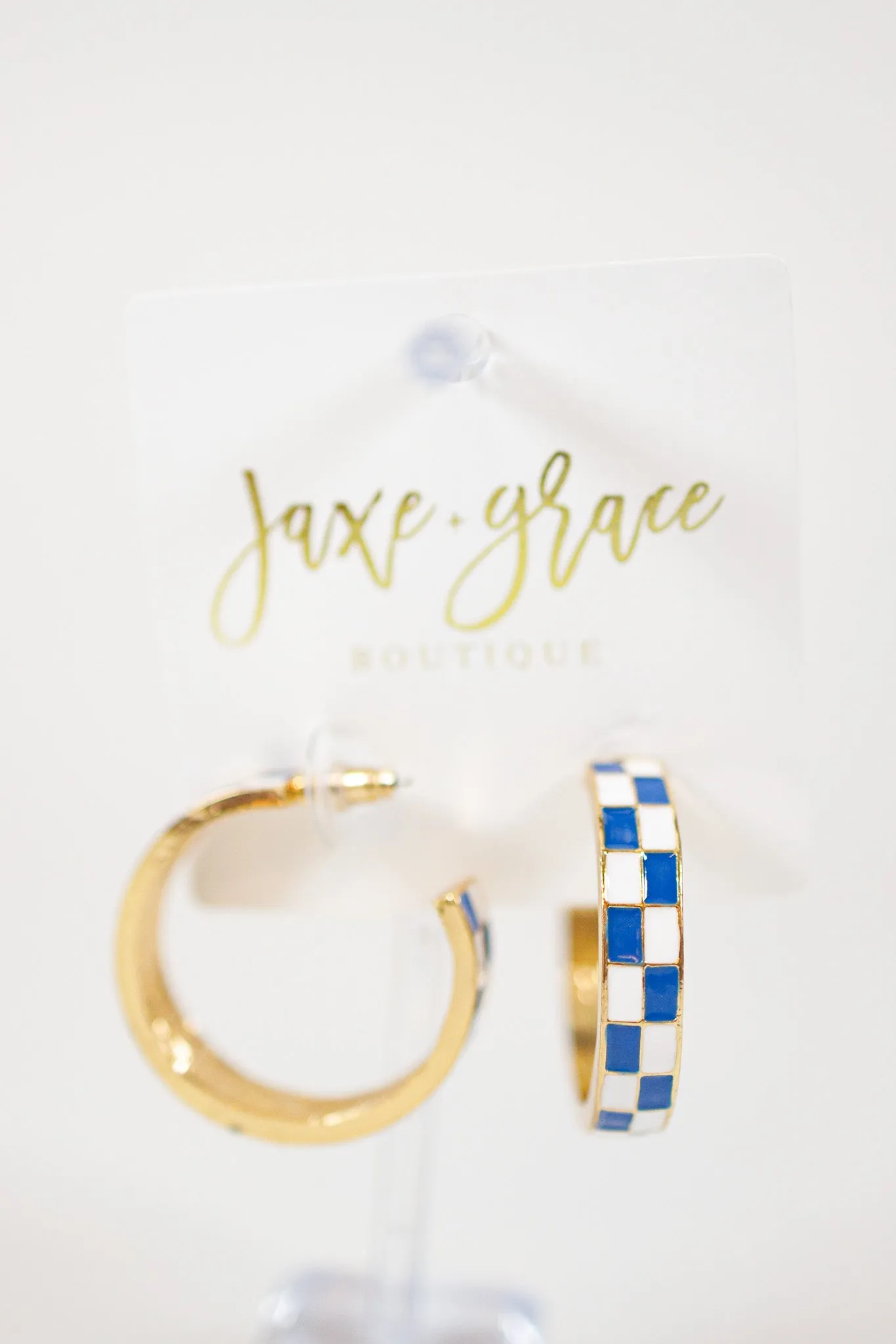 MM Blue and White Earrings, VARIOUS