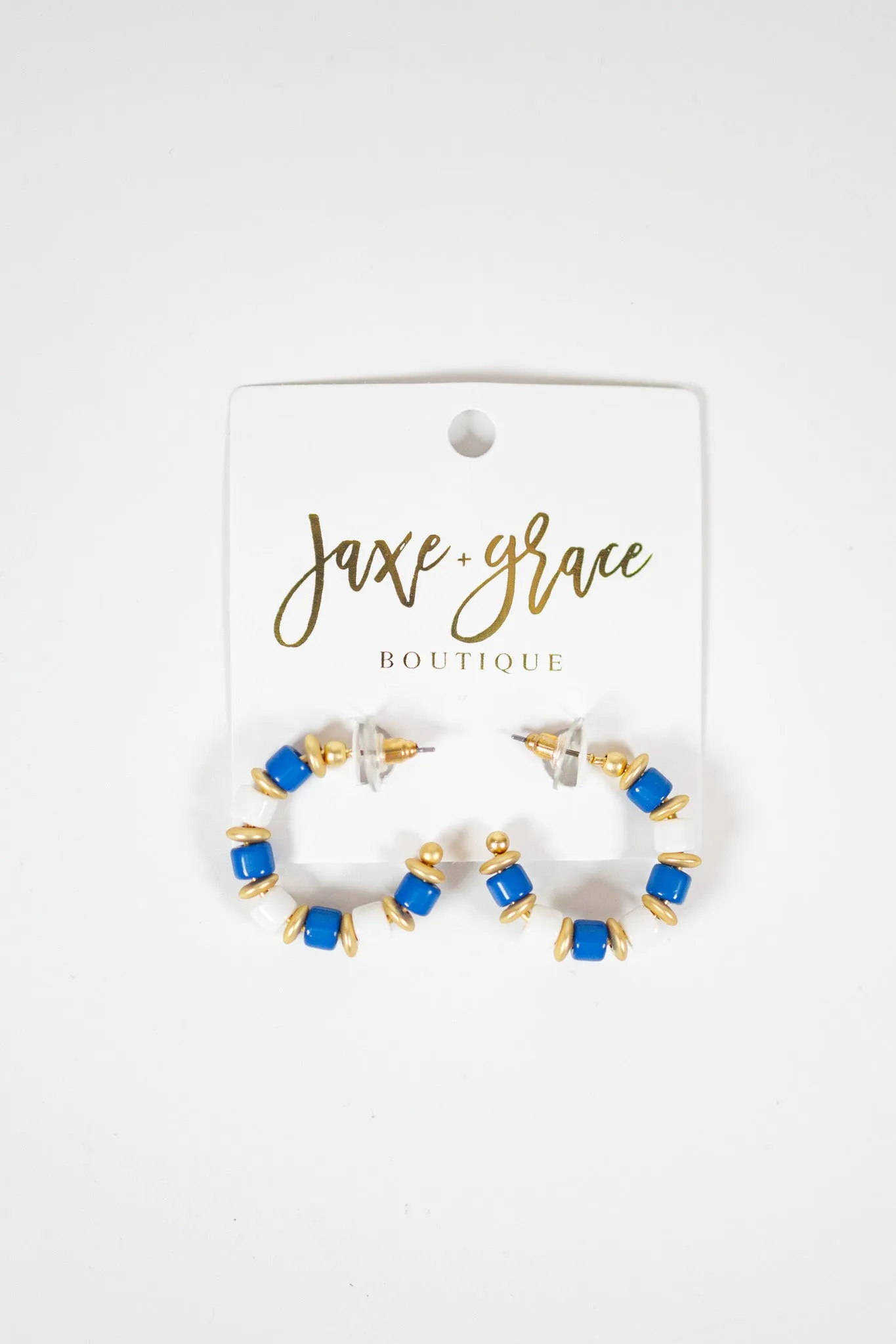 MM Blue and White Earrings, VARIOUS