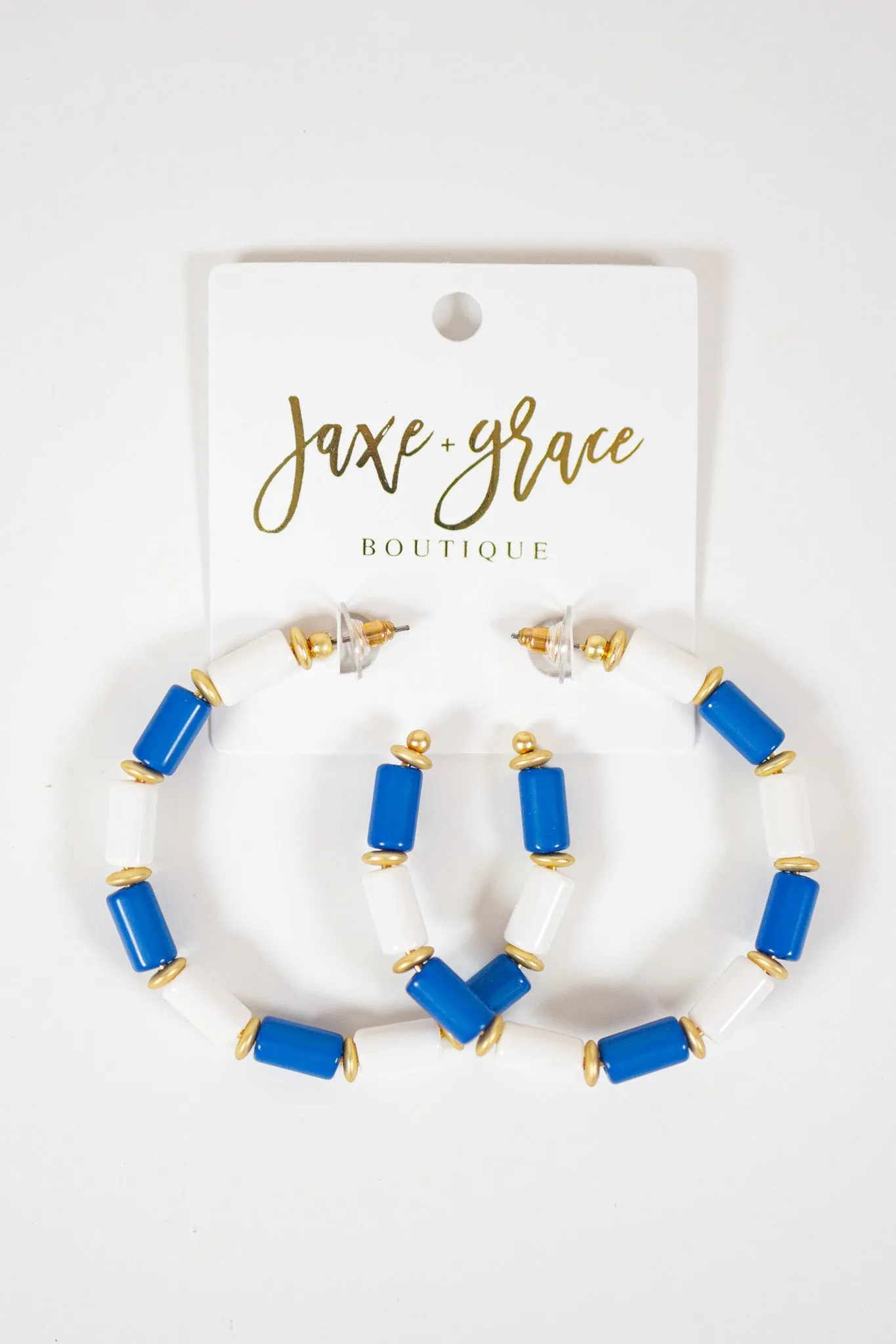 MM Blue and White Earrings, VARIOUS