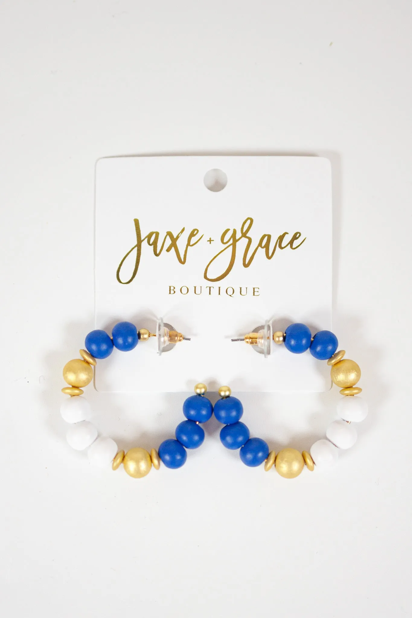 MM Blue and White Earrings, VARIOUS
