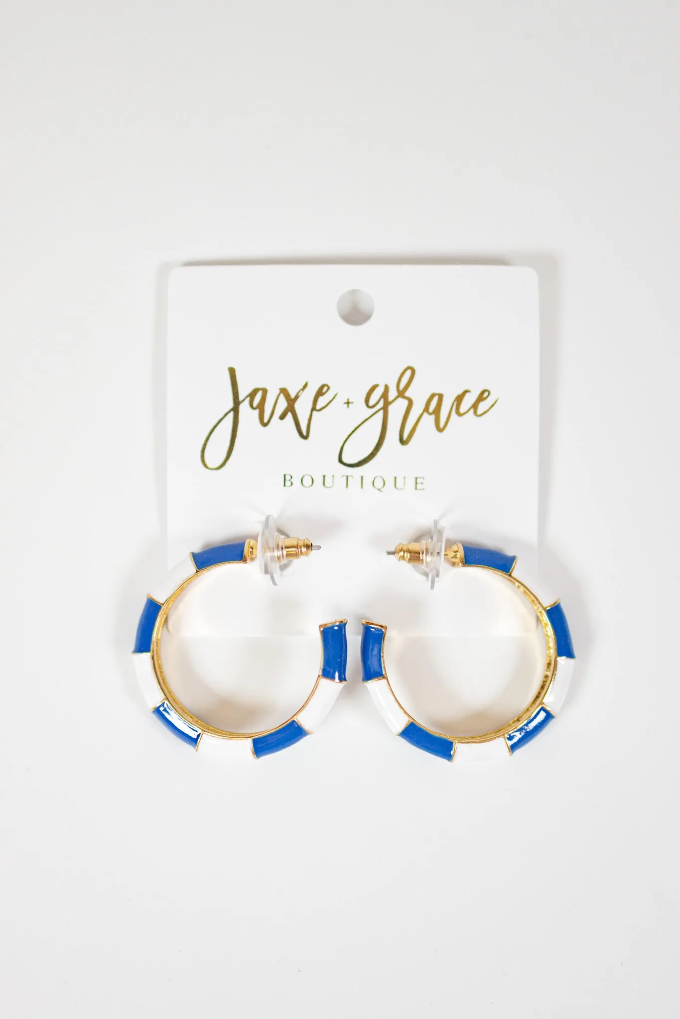 MM Blue and White Earrings, VARIOUS