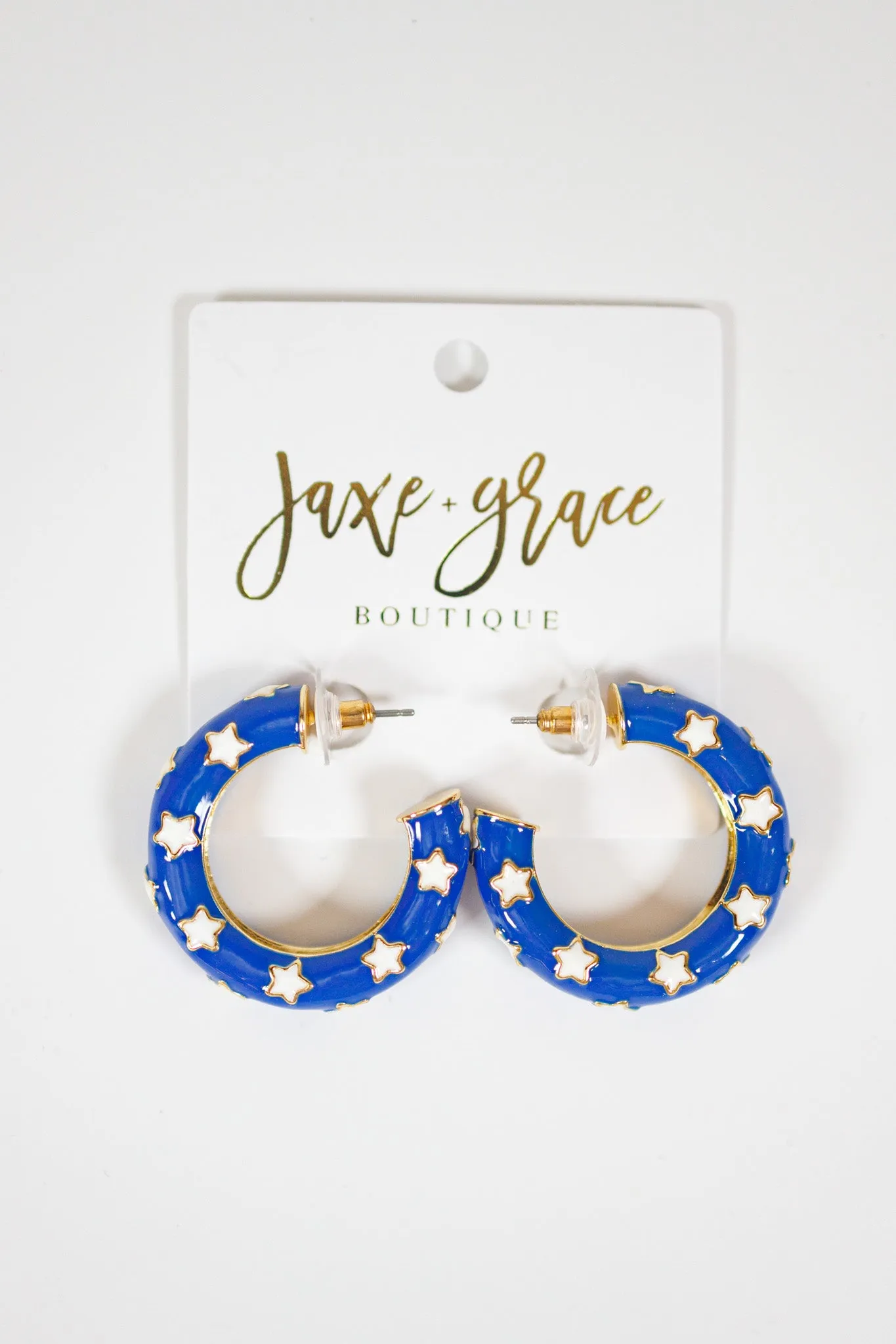 MM Blue and White Earrings, VARIOUS