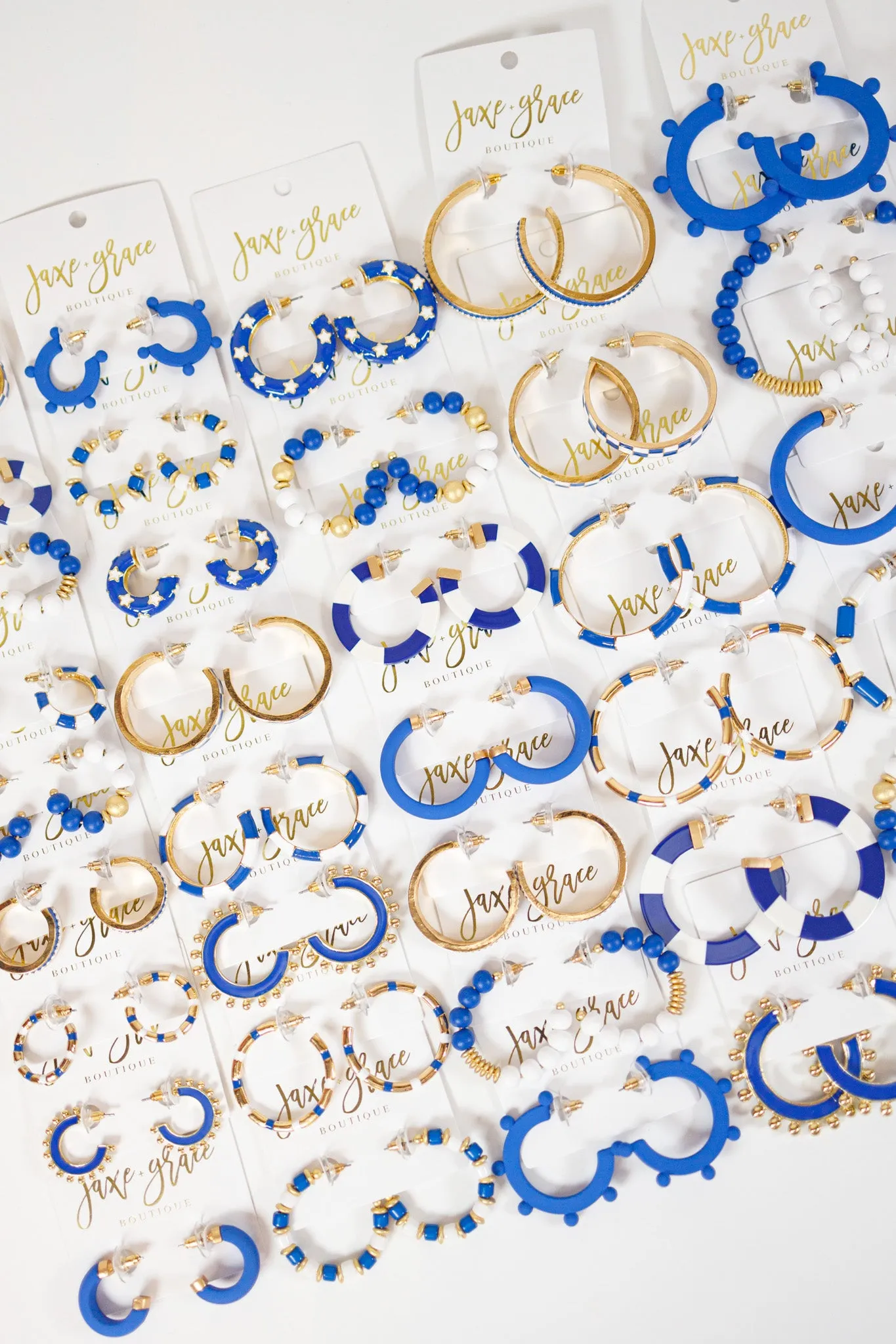 MM Blue and White Earrings, VARIOUS