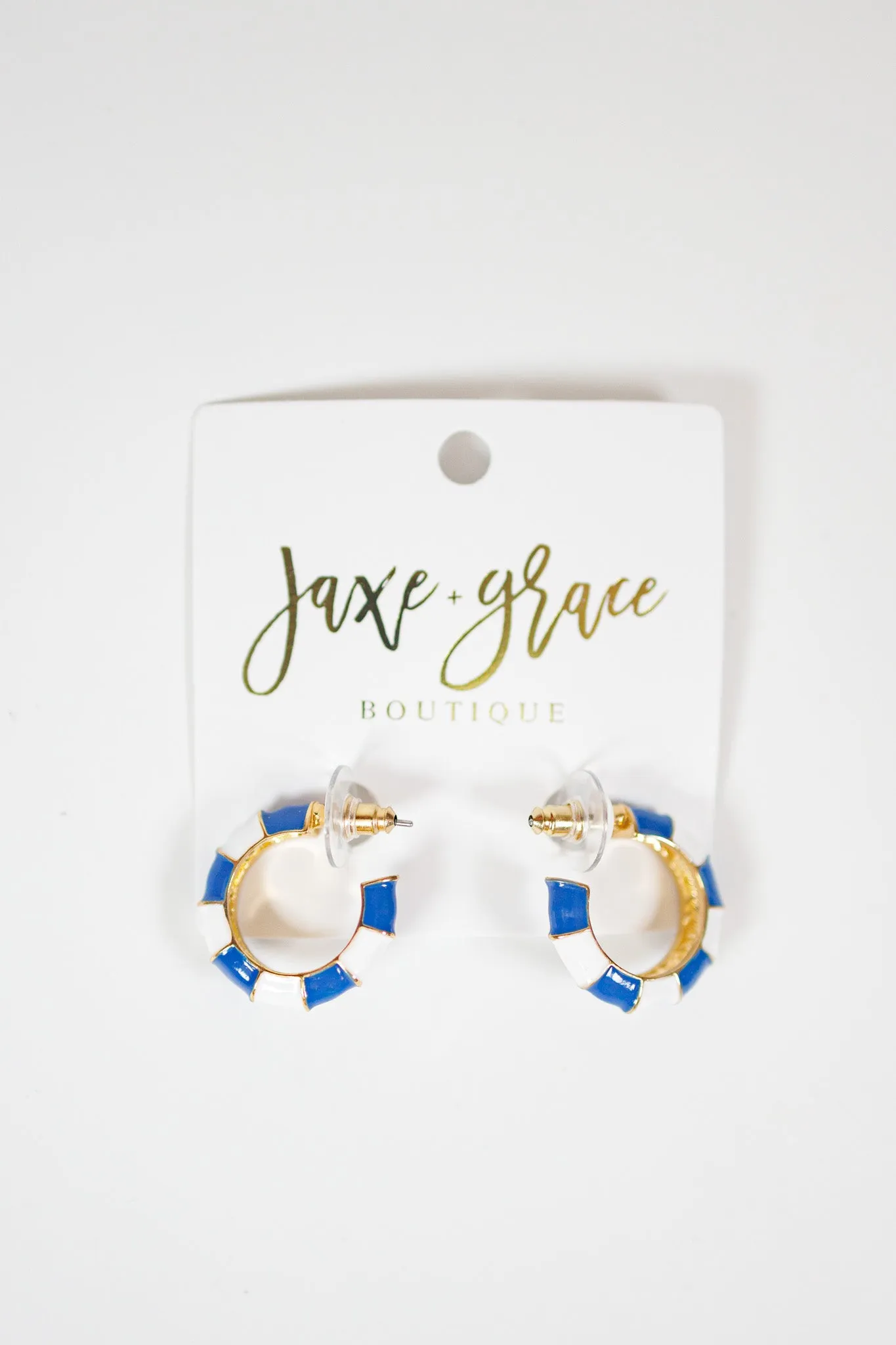 MM Blue and White Earrings, VARIOUS