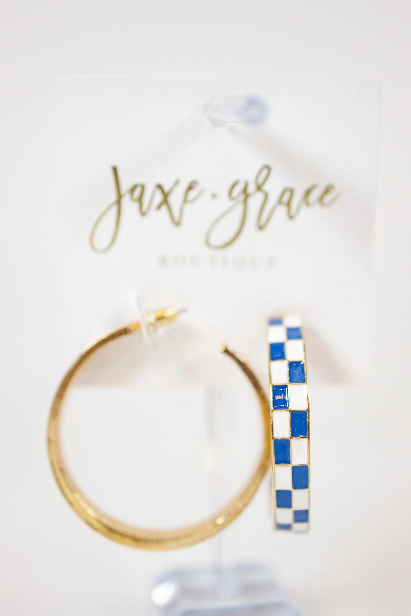 MM Blue and White Earrings, VARIOUS