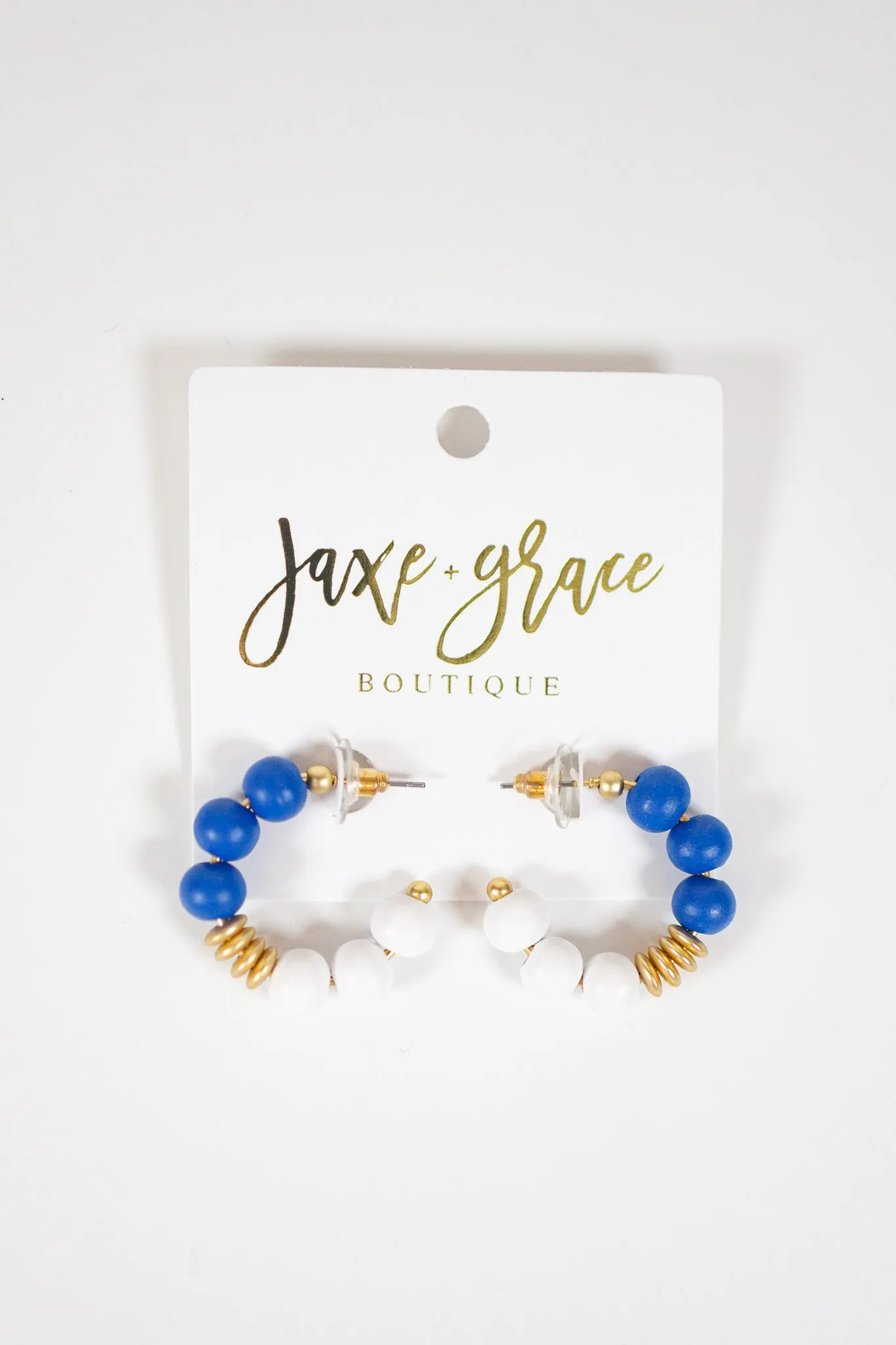 MM Blue and White Earrings, VARIOUS