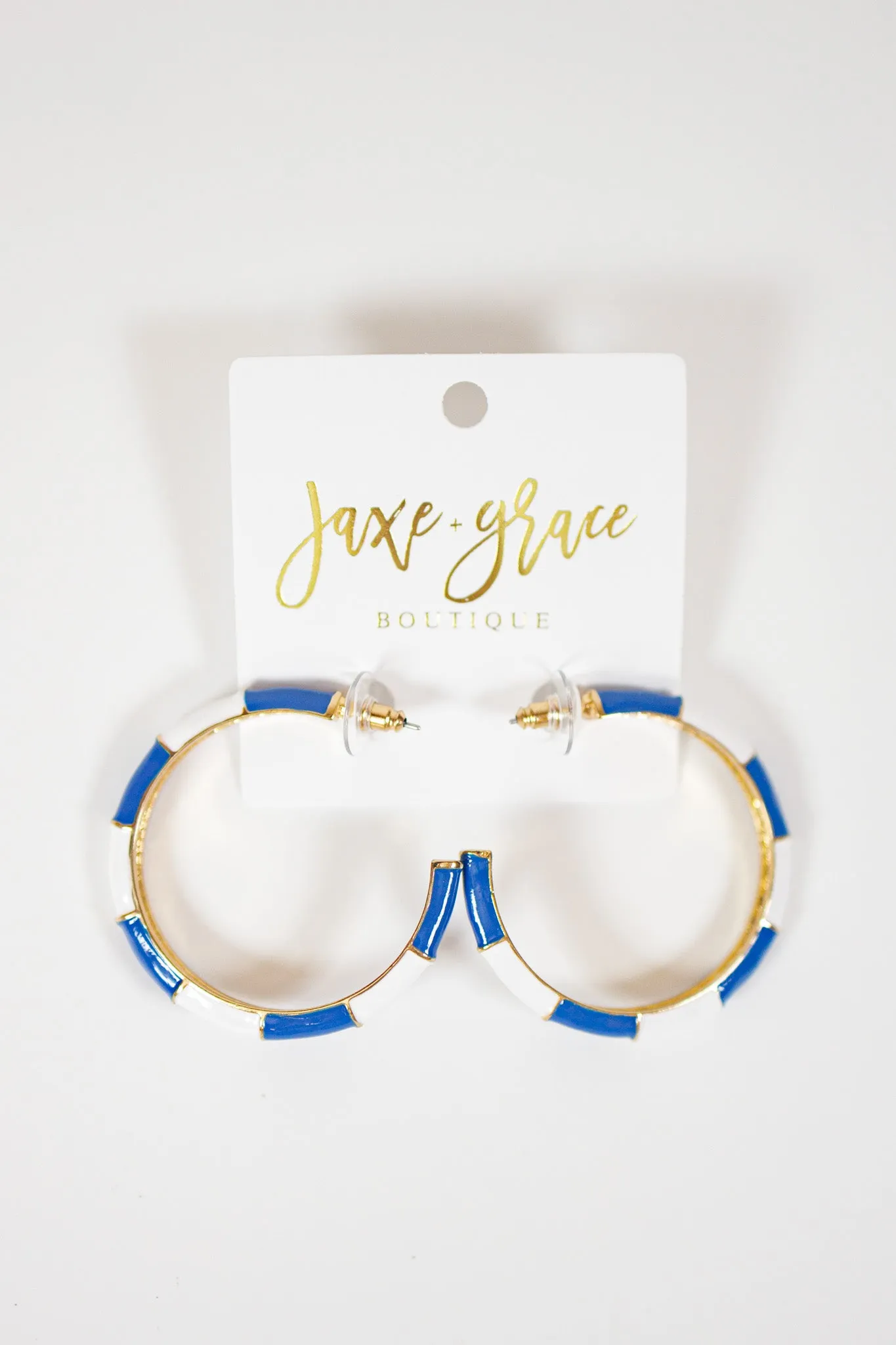 MM Blue and White Earrings, VARIOUS