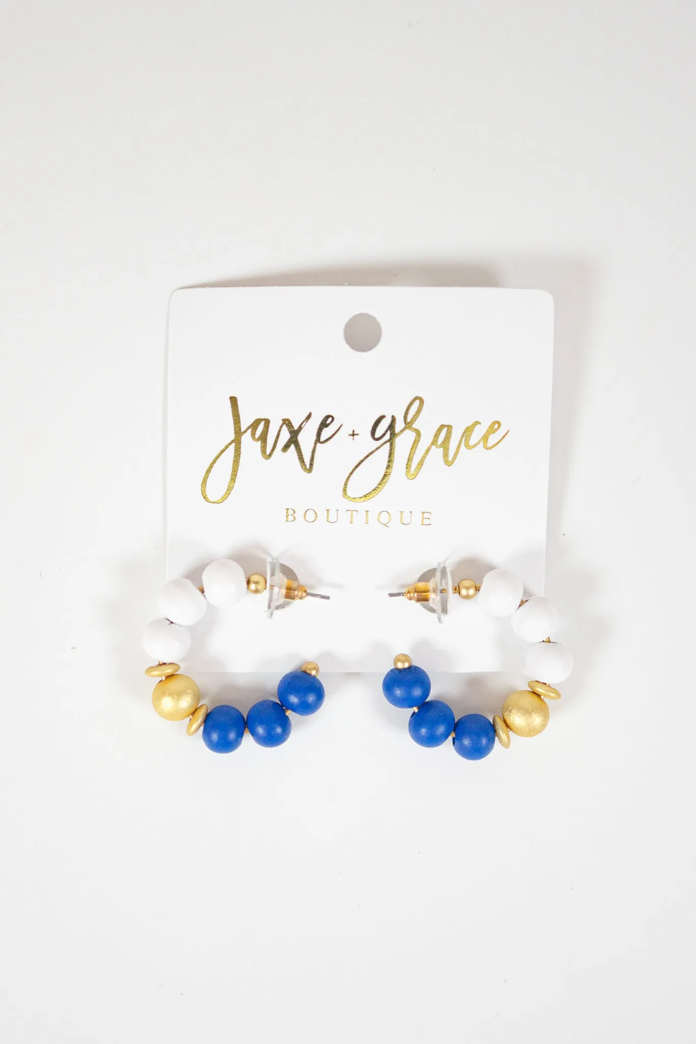 MM Blue and White Earrings, VARIOUS