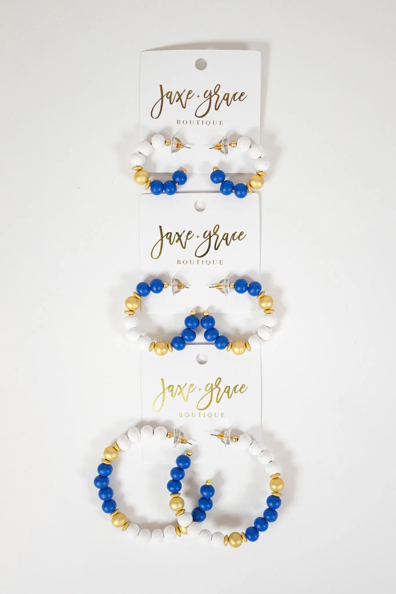 MM Blue and White Earrings, VARIOUS