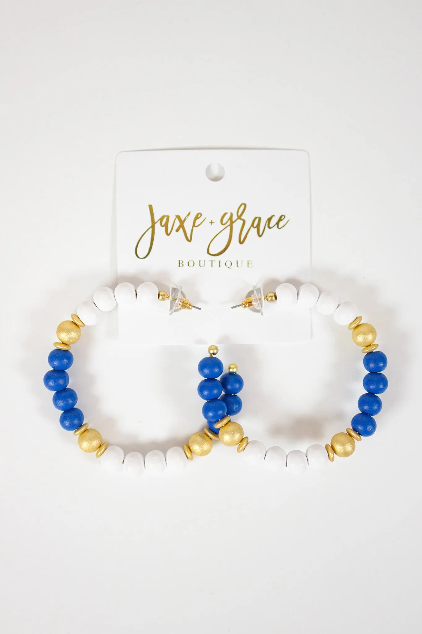 MM Blue and White Earrings, VARIOUS
