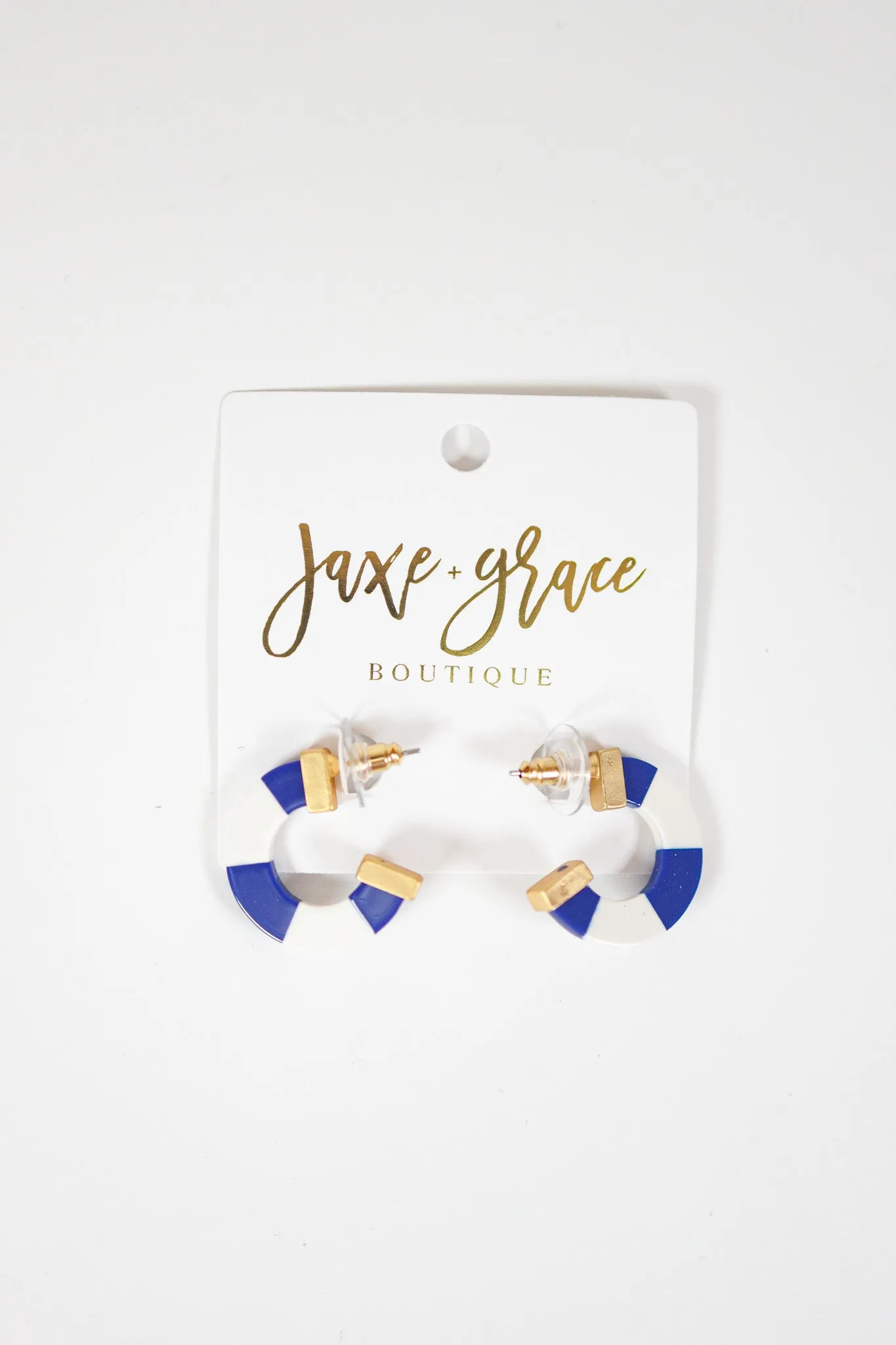 MM Blue and White Earrings, VARIOUS