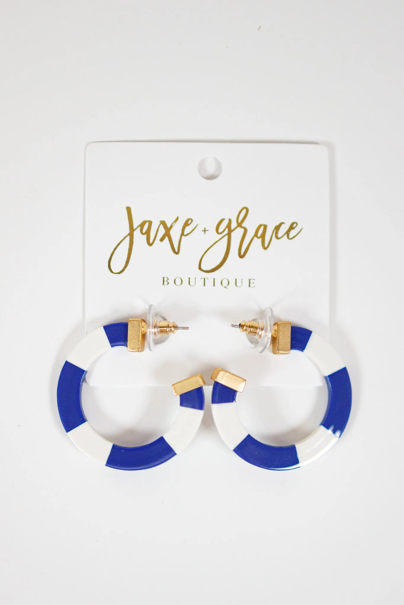 MM Blue and White Earrings, VARIOUS
