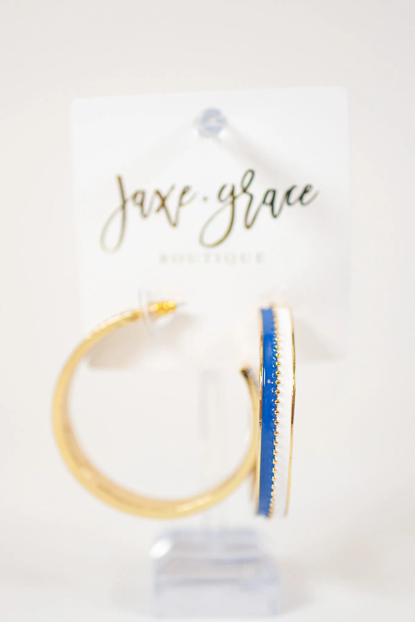 MM Blue and White Earrings, VARIOUS