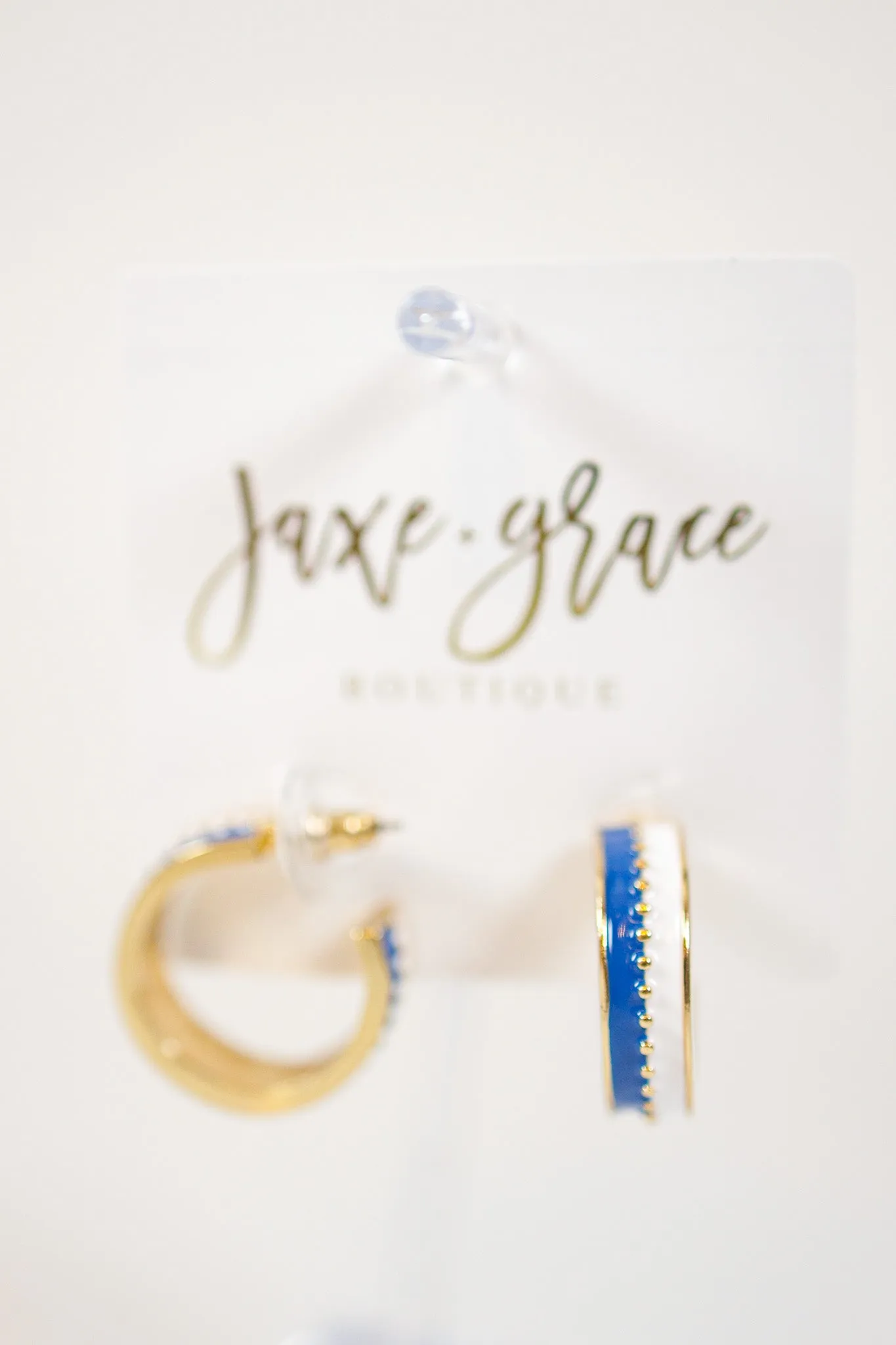 MM Blue and White Earrings, VARIOUS