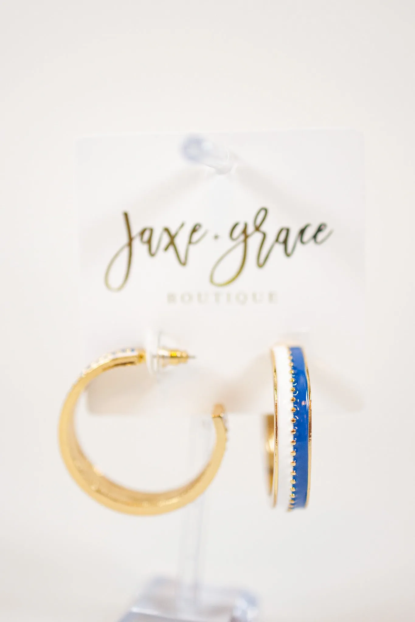 MM Blue and White Earrings, VARIOUS