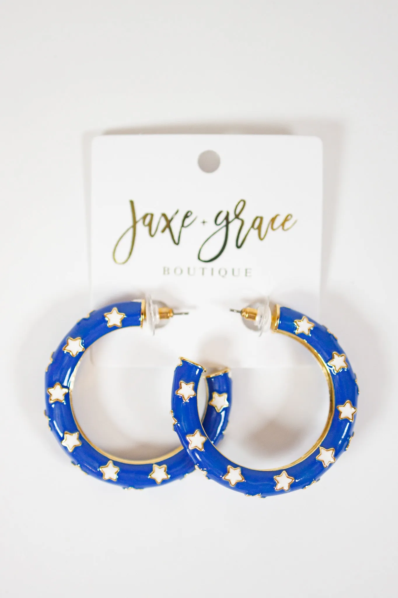 MM Blue and White Earrings, VARIOUS