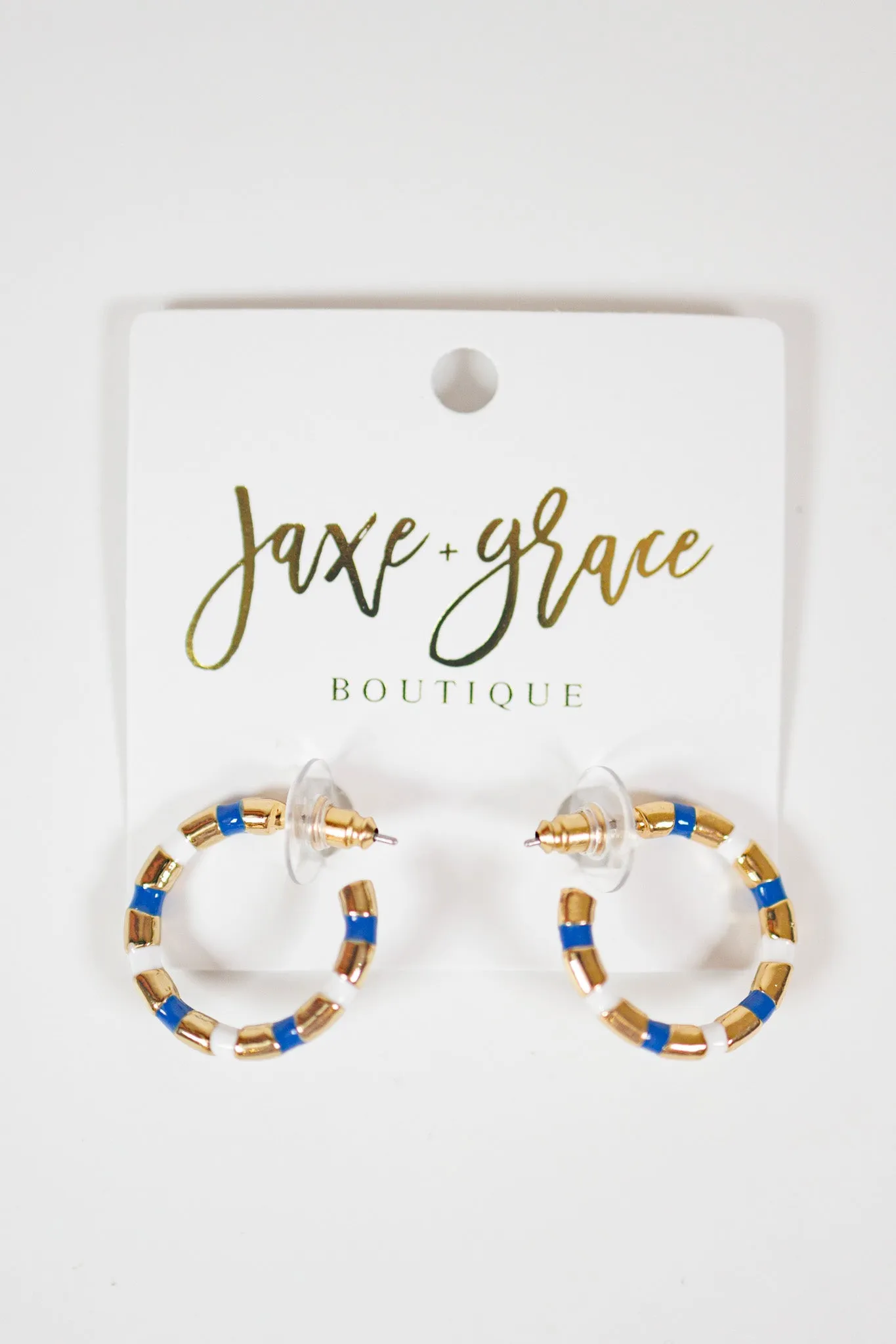 MM Blue and White Earrings, VARIOUS