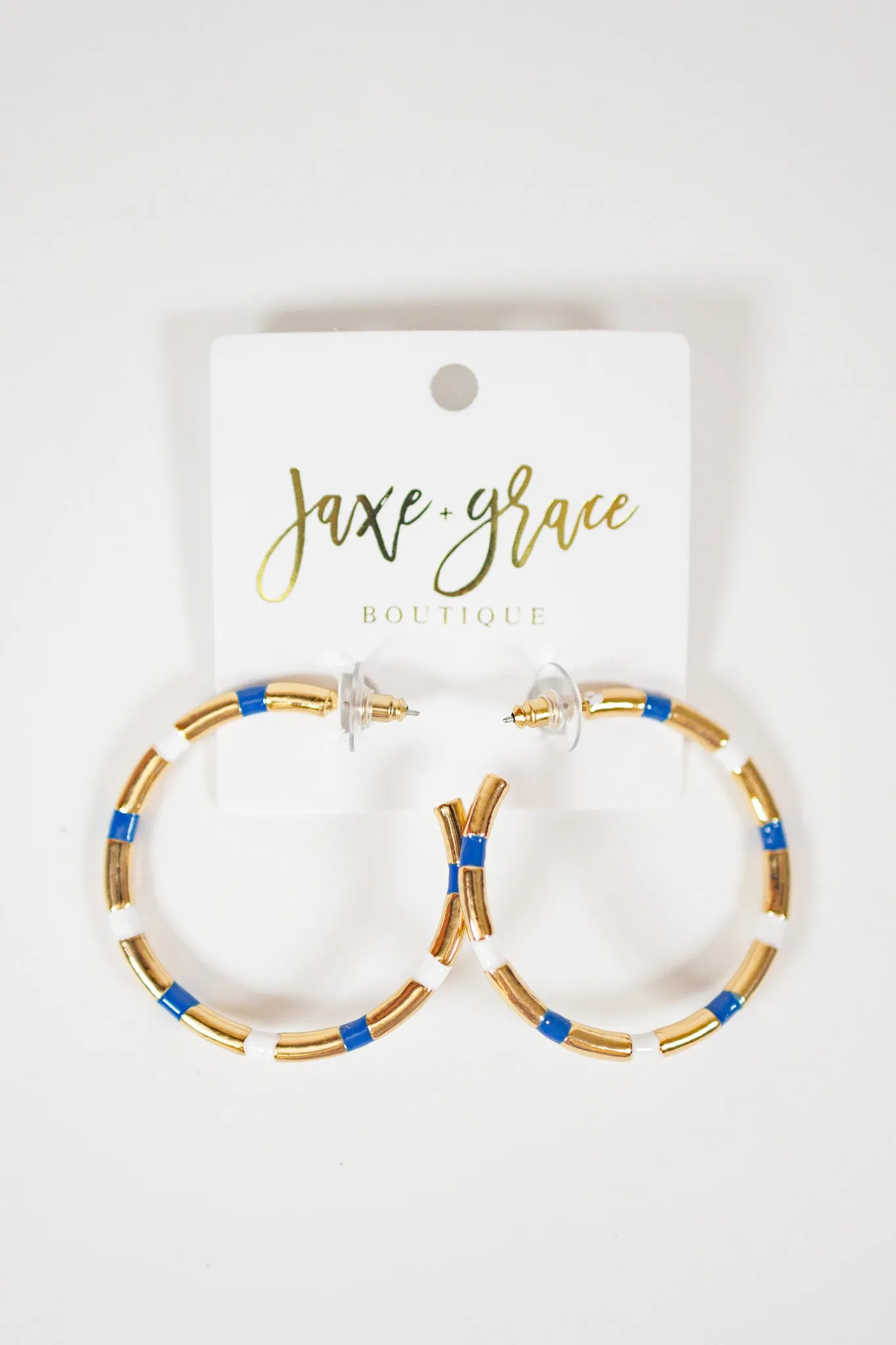 MM Blue and White Earrings, VARIOUS