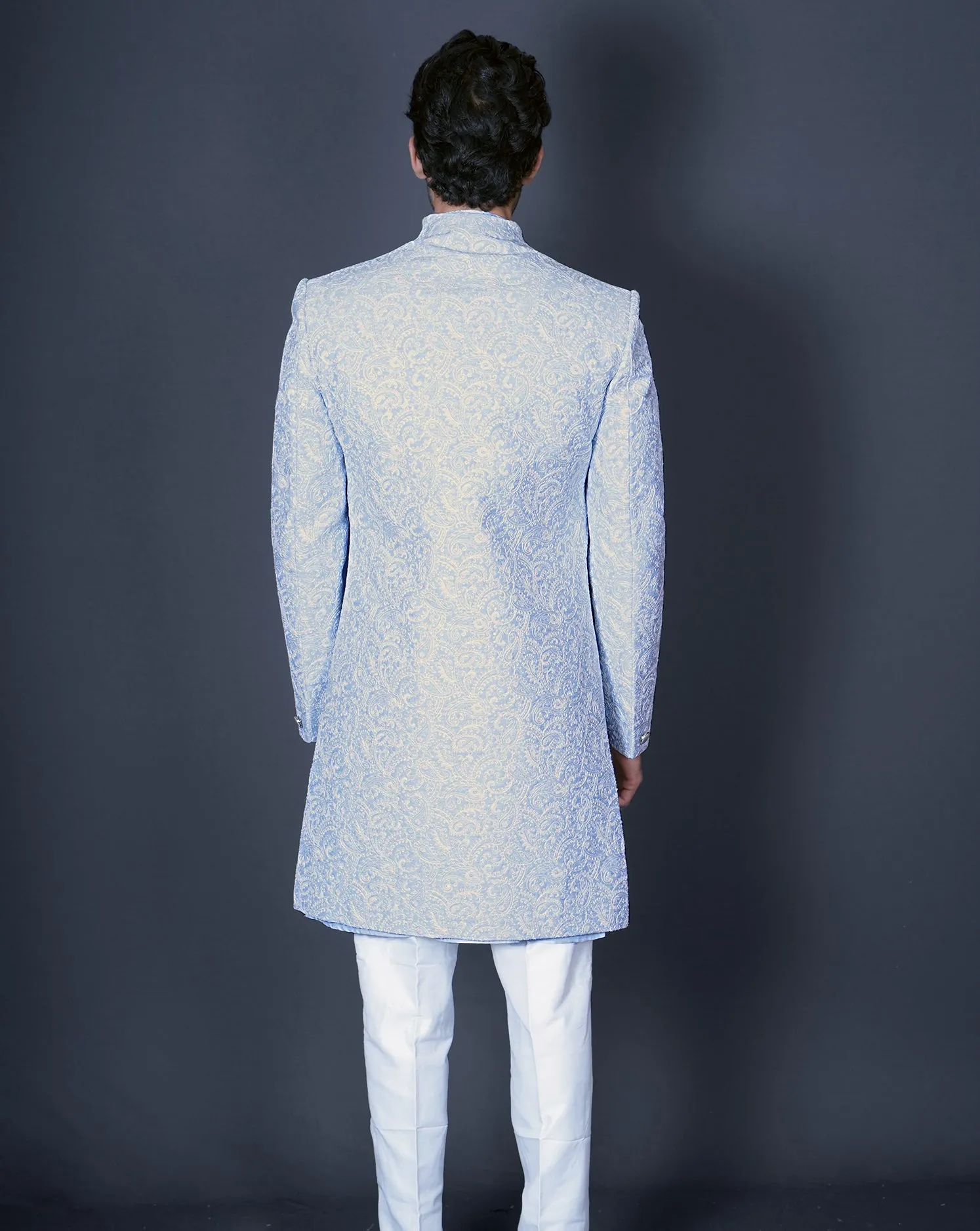 MOF Blue Jacket Bandhgala