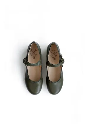 Moss Mary Janes by Tannery & Co