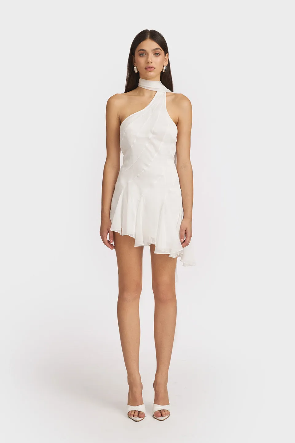 Ms.Godet Asymmetric Mini Dress