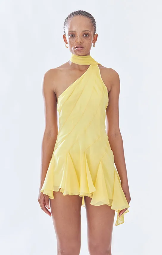 Ms.Godet Asymmetric Mini Dress