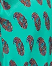 NATALIE KAFTAN SEAL EMERALD LONG SILK DRESS