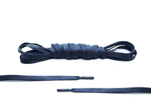 Navy Blue Flat Waxed Laces