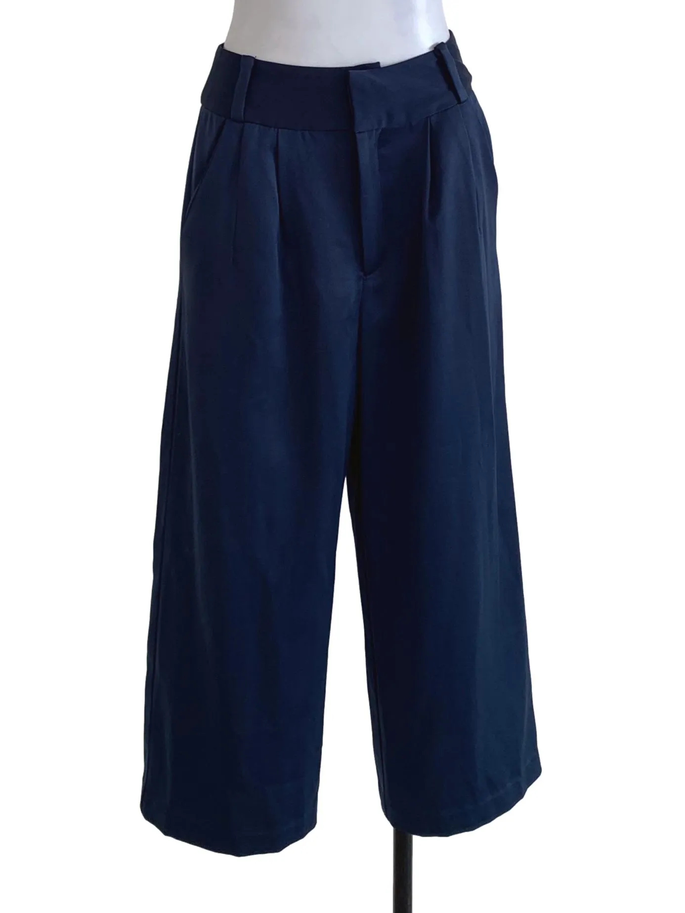 Navy Blue Plain Formal Pants
